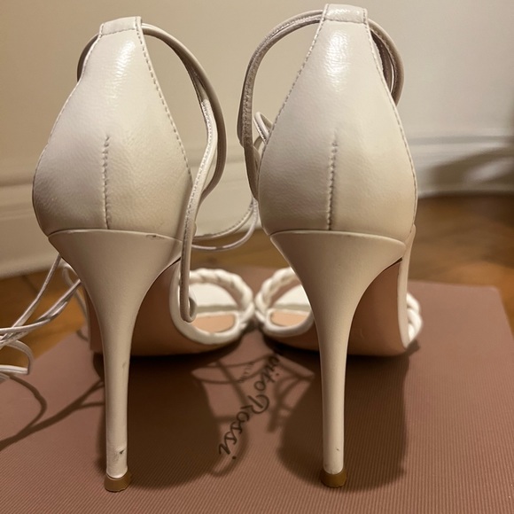 GIANVITO ROSSI leather Leomi Strappy Heels size 38 white - Picture 8 of 11